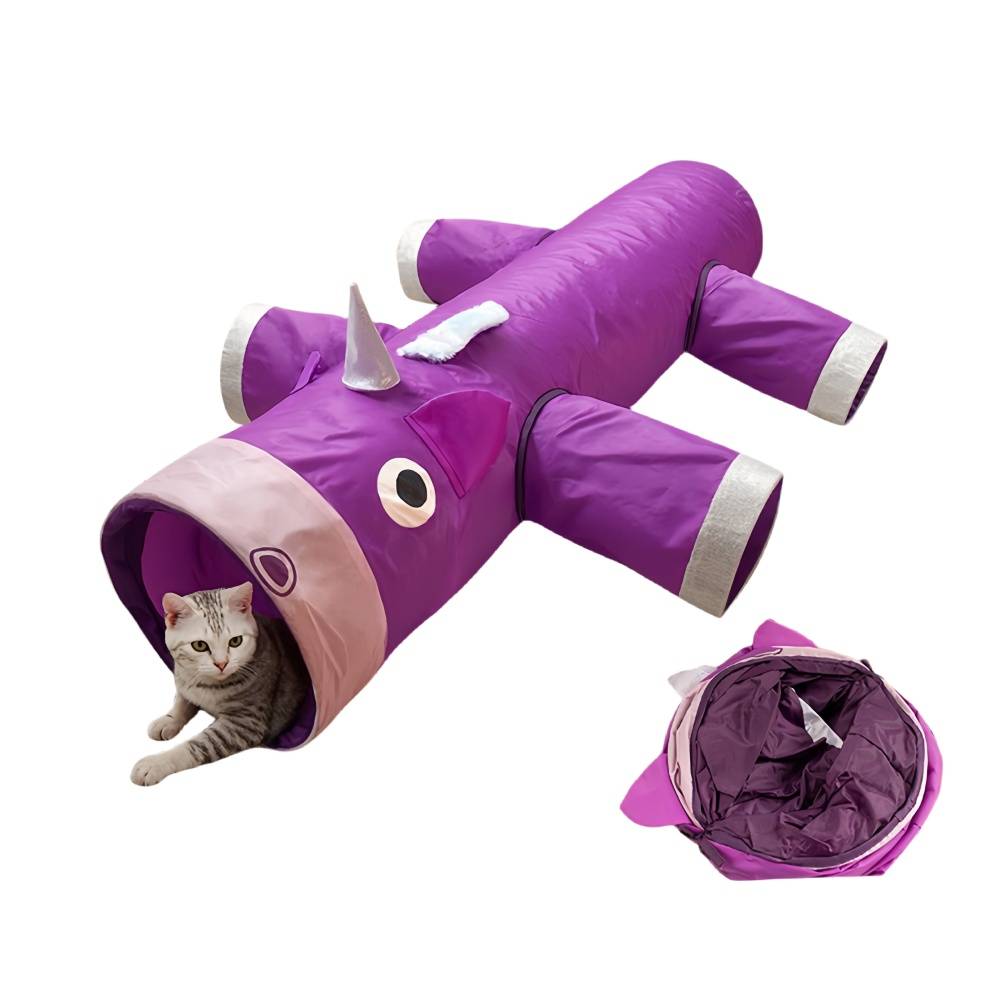 IntiMeg - Tunnel pour chat en peluche IntiMeg