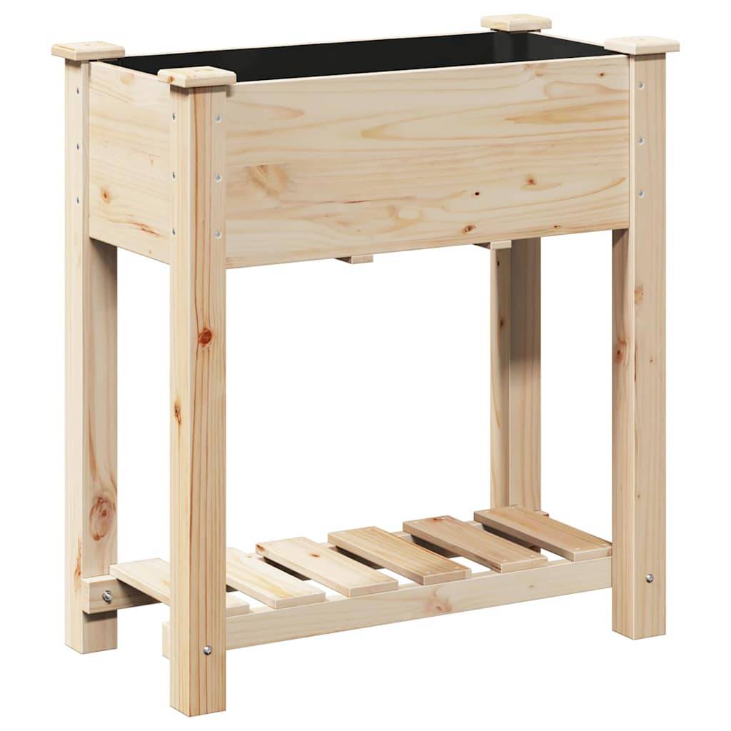 Cache-pot, Pot De Fleurs avec étagère Beige 71 x 37 x 76.5 cm g373 - Image 7
