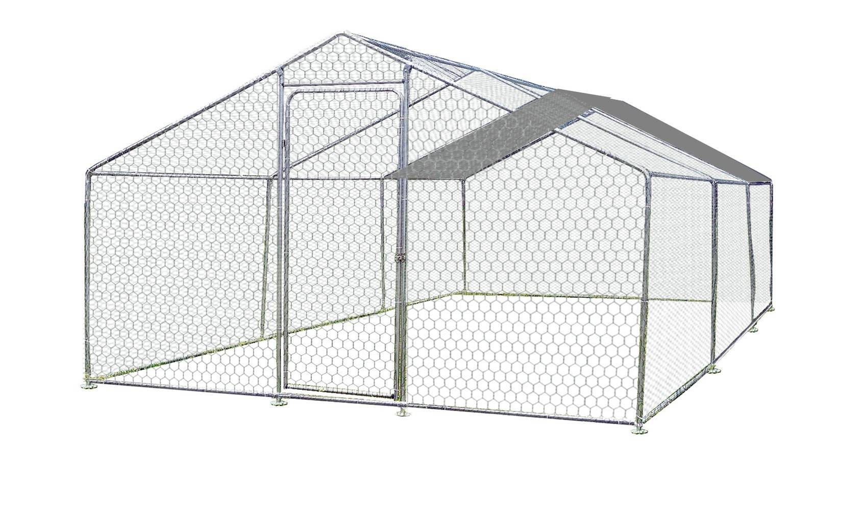 Habrita - Enclos parc grillagé pour animaux 18 m2 - 8-20 poules - avec bâche de toit Habrita - Image 1
