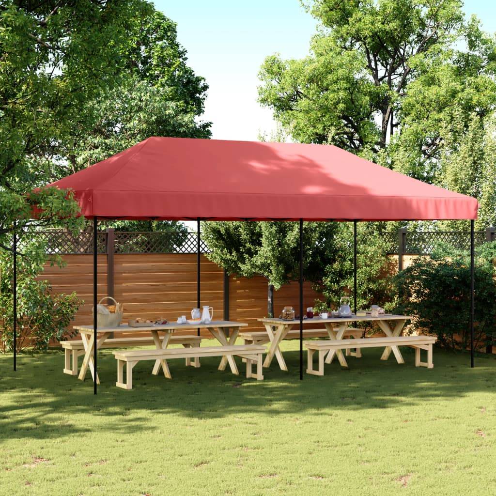 Tente de réception acier bordeaux 580 x 292 x 315 cm - PANGIVO - Image 1