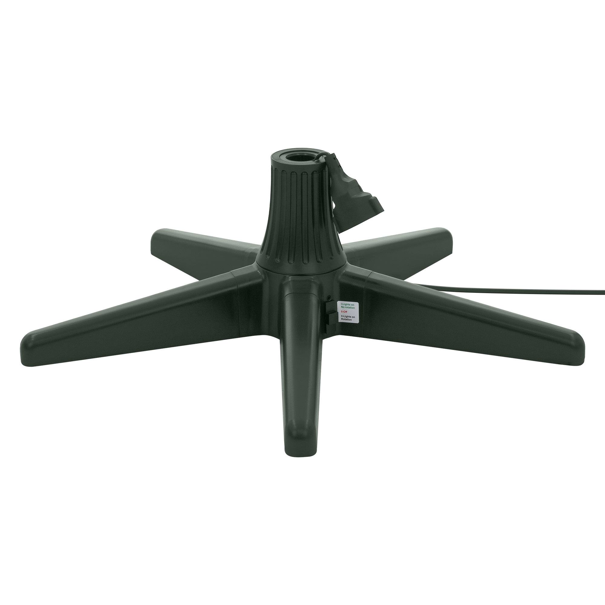 Ecd-Germany - Support de sapin de Noël électrique rotatif 360°, pied réglable et stable, base tournante pour arbre artificiel jusqu'à 2,4 m et 35 kg, 3 adaptateurs - Image 2