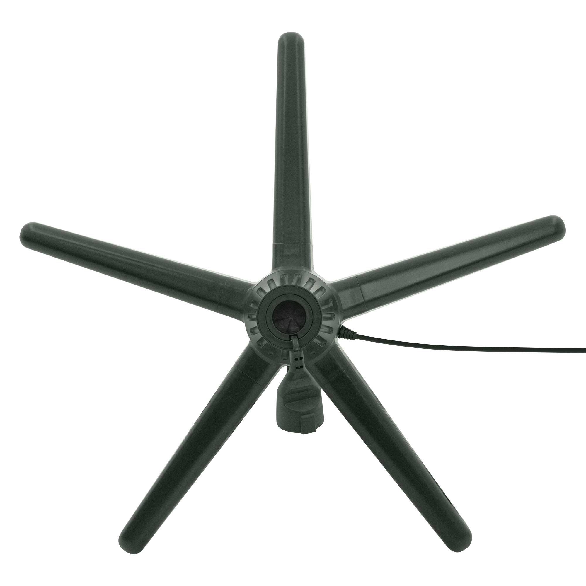 Ecd-Germany - Support de sapin de Noël électrique rotatif 360°, pied réglable et stable, base tournante pour arbre artificiel jusqu'à 2,4 m et 35 kg, 3 adaptateurs - Image 3