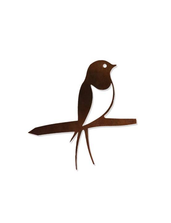 Hirondelle métal Acier Corten Brut 14 cm - madecoupesurmesure - Image 2