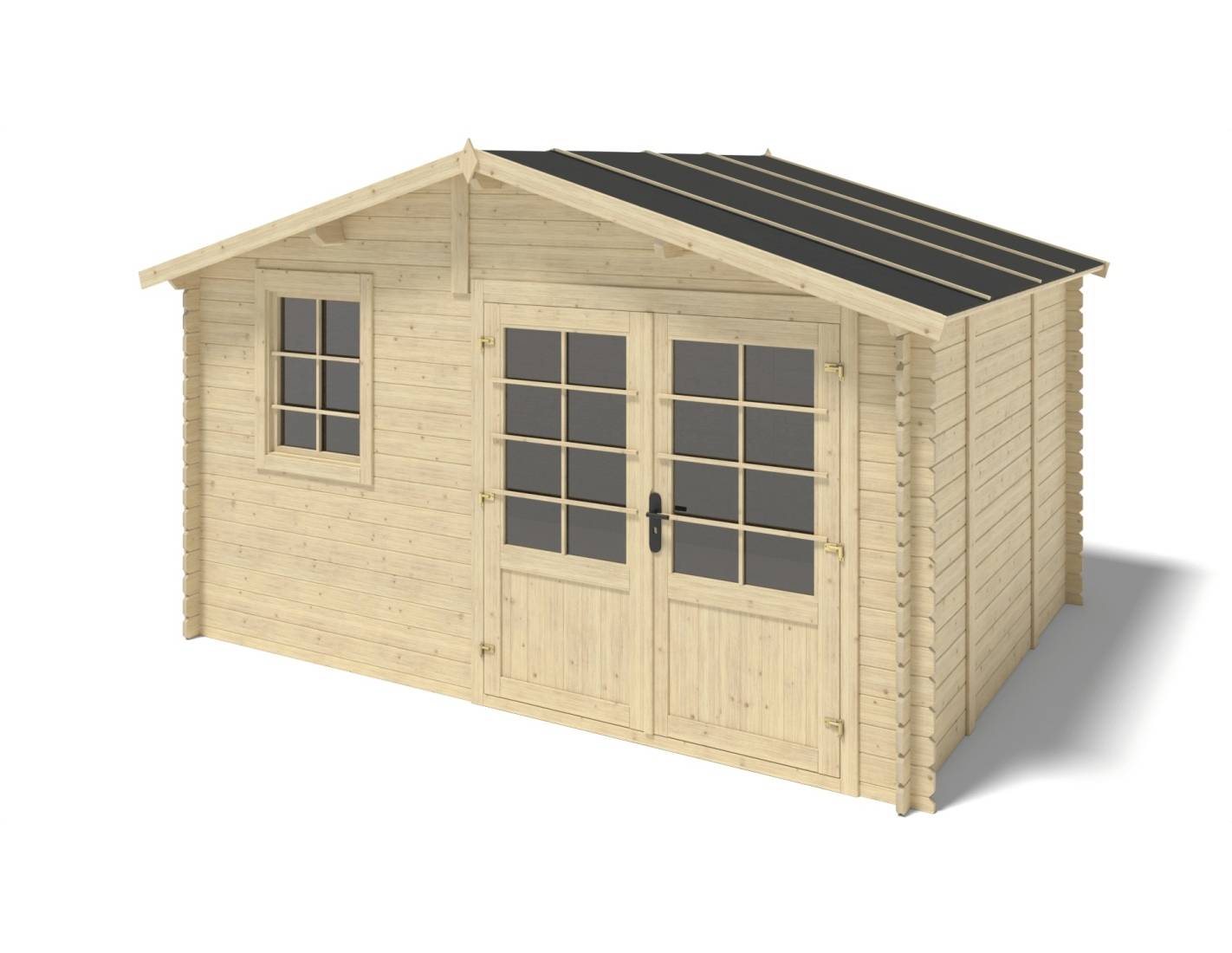 Altanka - Abri de jardin en bois - 12m2 - 4x3m - Ep. 28mm - Couleur: naturel - DOM710 - ALTANKA - Image 2