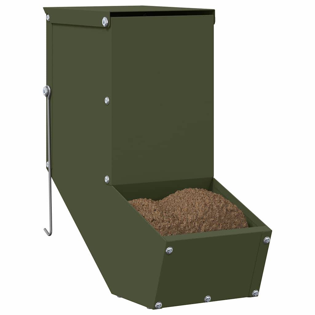 Distributeur Aliments Lapin Acier 1kg Jardin Durable Vert - ComfortXL Outdoor Living - Image 3
