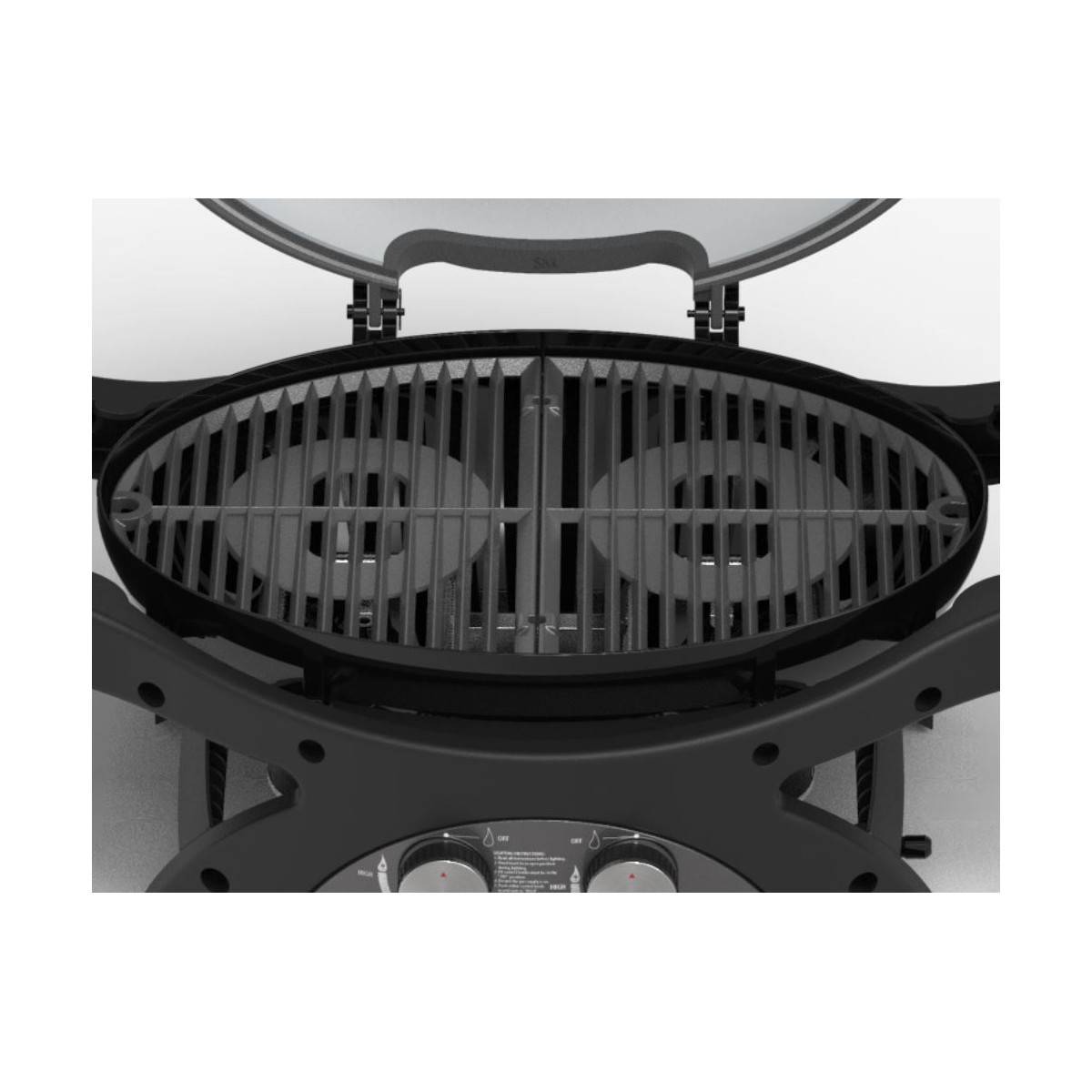 Barbecue à Gaz portable 5200W Grille de cuisson fonte émaillée 58 x 42.5 cm 2 Bruleurs PIT BOSS - Image 7