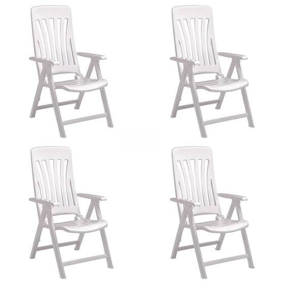 Set 4 sillas con brazos multiposiciones exterior blanco BLANES garbar - Image 1