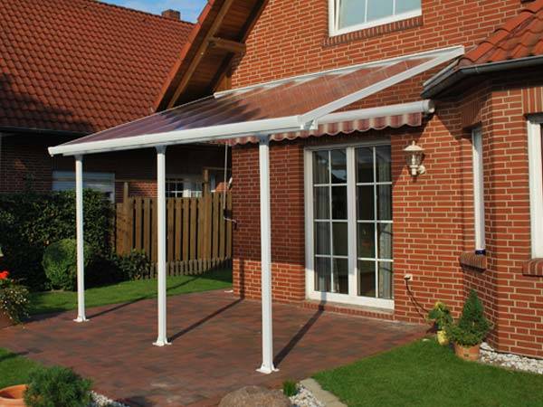 Chalet & Jardin - Toit terrasse blanc avancée 3m - 12,5m2 Chalet & Jardin