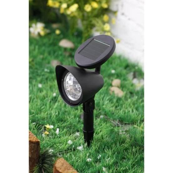 Spot solaire en plastique - 3 LED - Noir - GALIX - Image 1