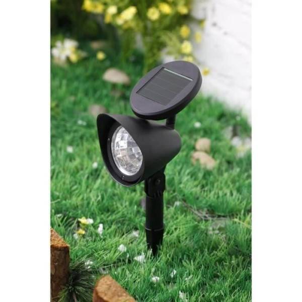 Spot solaire en plastique - 3 LED - Noir - GALIX - Image 1
