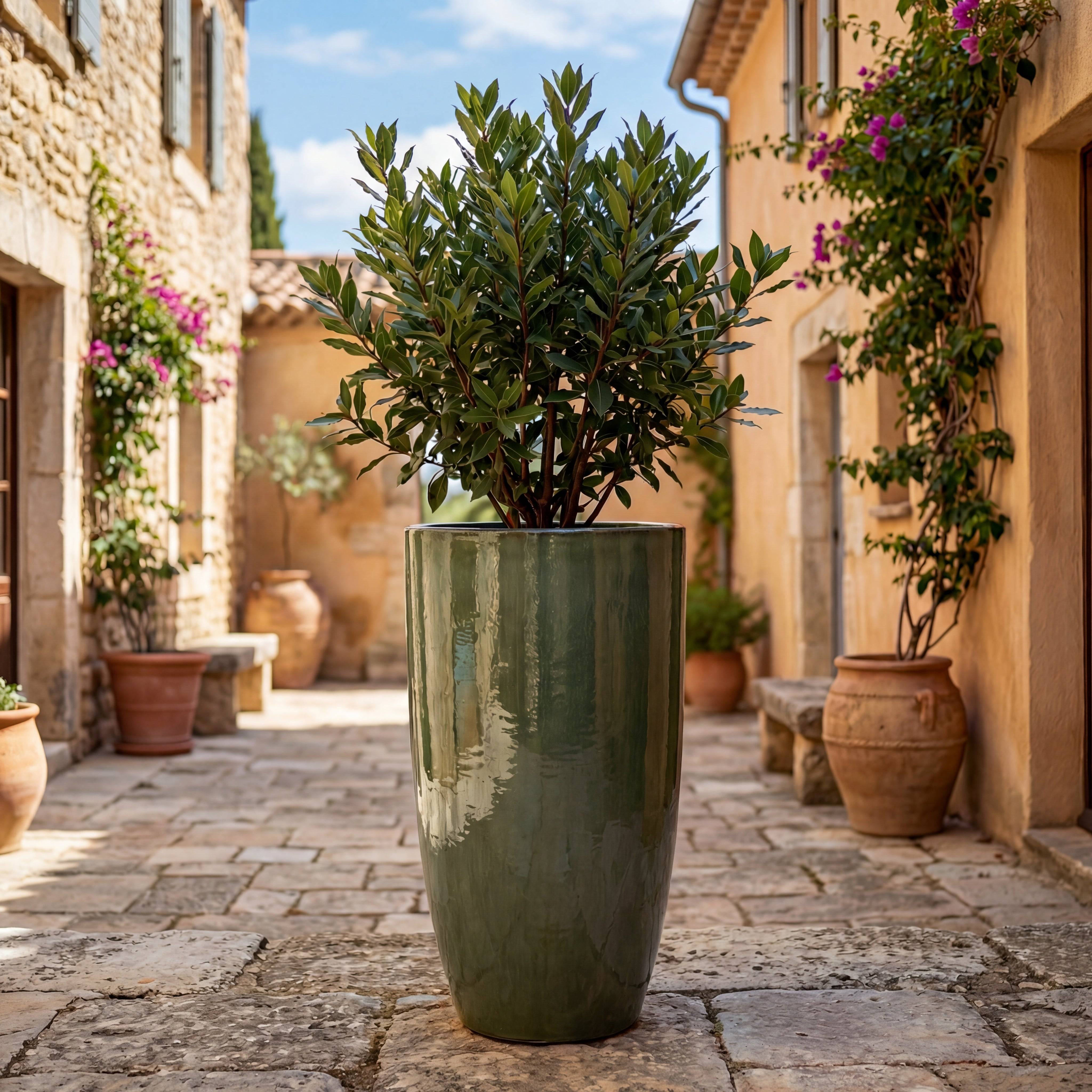 Provencelia - Pot EIFFEL 37x70cm vert crème - Image 5
