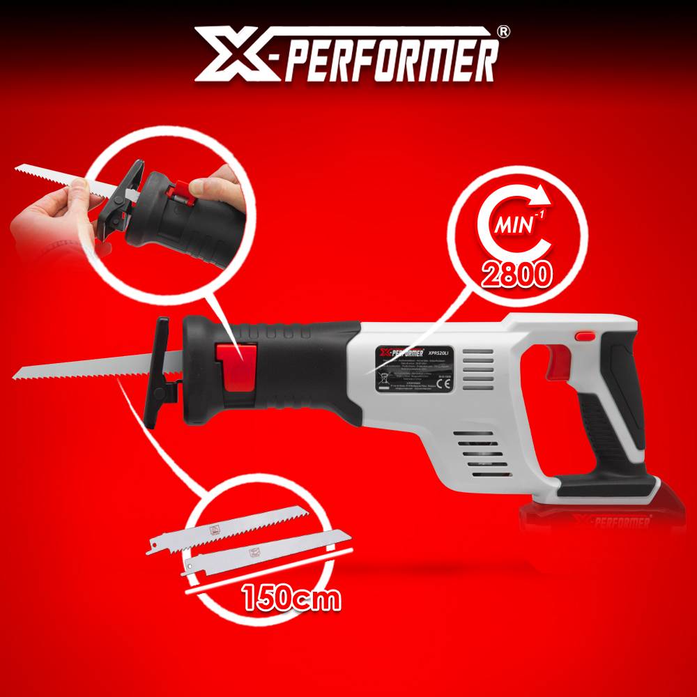 Scie sabre sans fil 20V avec batterie 2Ah - X-Performer - Image 2
