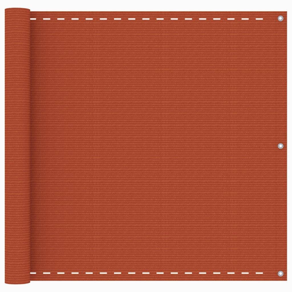 Helloshop26 - Écran de balcon brise pare vue protection confidentialité 90 x 400 cm PEHD orange - Image 1