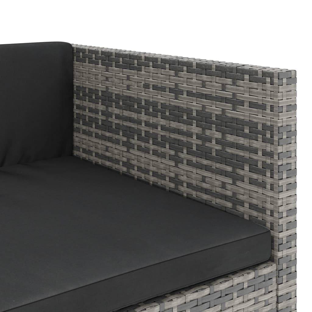 Vidaxl - Salon de jardin 5 pcs avec coussins résine tressée gris vidaXL 48134 - Image 4