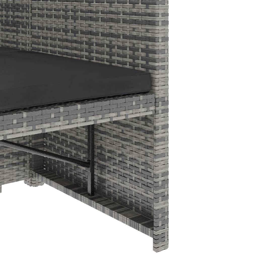 Vidaxl - Salon de jardin 5 pcs avec coussins résine tressée gris vidaXL 48134 - Image 5