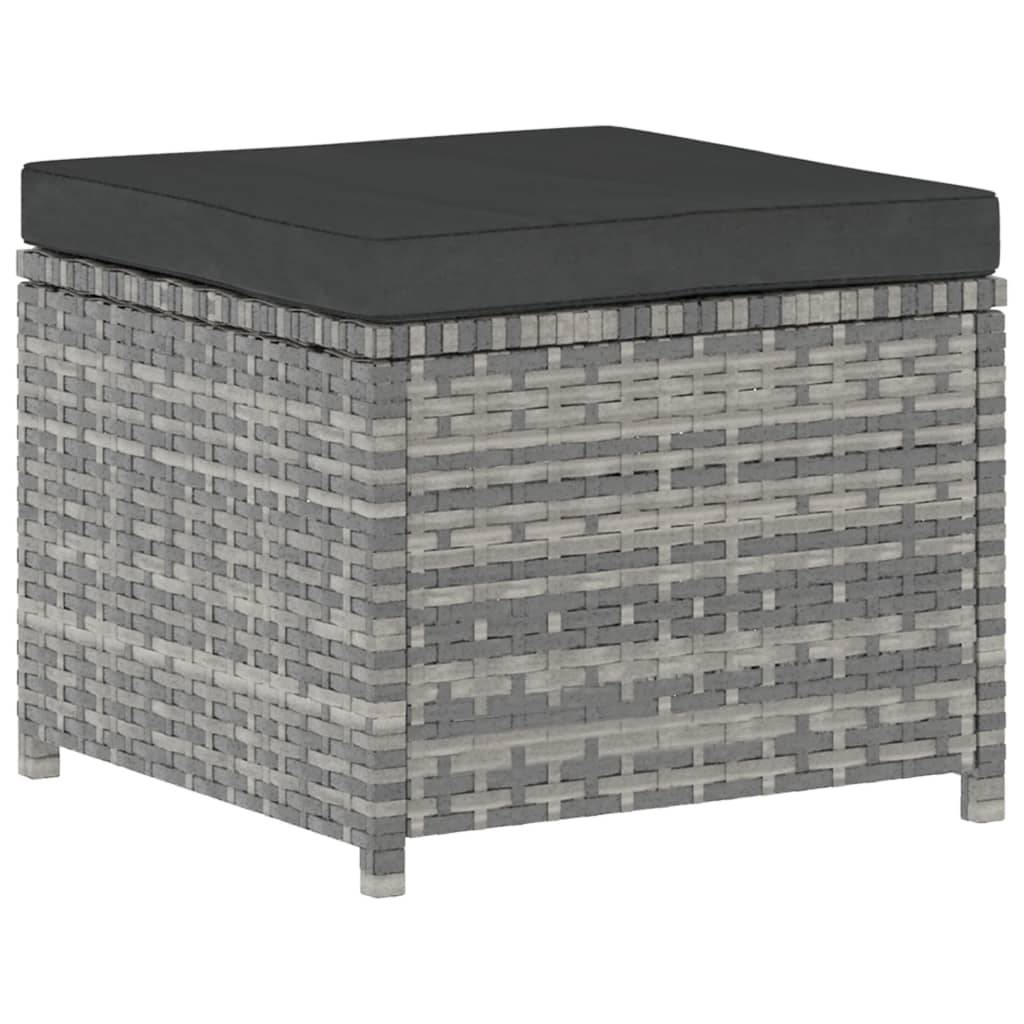 Vidaxl - Salon de jardin 5 pcs avec coussins résine tressée gris vidaXL 48134 - Image 8