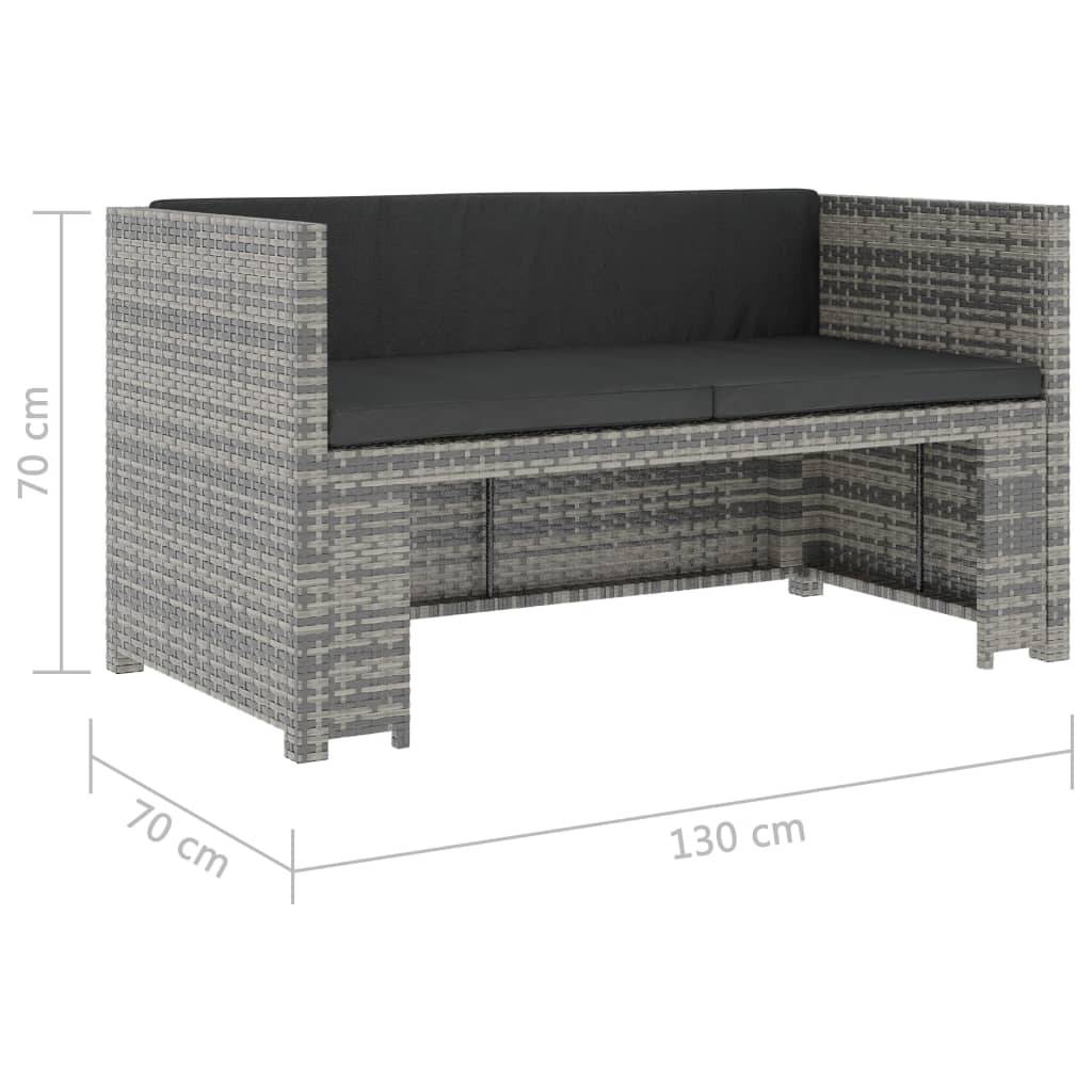 Vidaxl - Salon de jardin 5 pcs avec coussins résine tressée gris vidaXL 48134 - Image 3