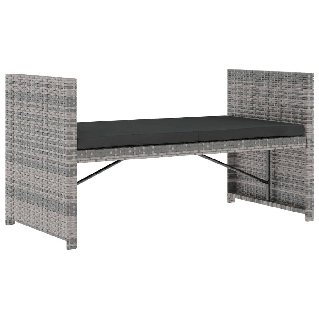 Vidaxl - Salon de jardin 5 pcs avec coussins résine tressée gris vidaXL 48134 - Image 6