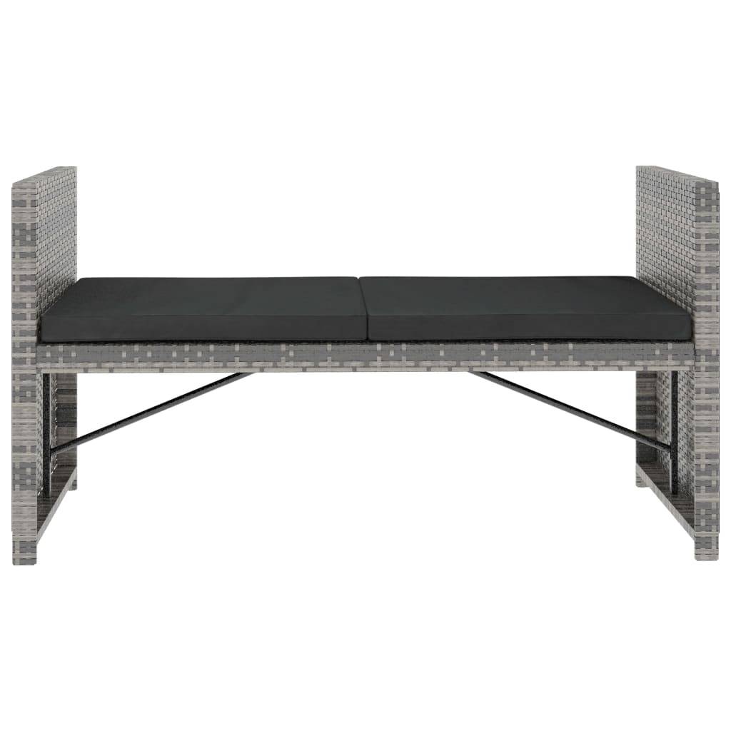 Vidaxl - Salon de jardin 5 pcs avec coussins résine tressée gris vidaXL 48134 - Image 7
