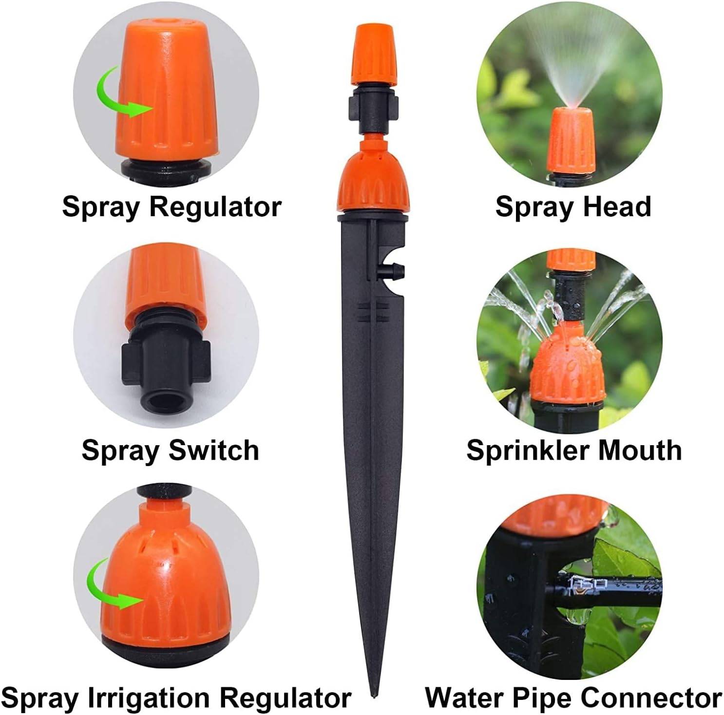 Arrosage automatique,Goutteur réglable à 360° - Système d'arrosage automatique pour jardin,irrigation goutte à goutte, 20 pièces-Lytech - Image 2