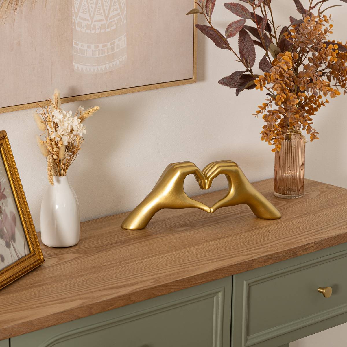 Atmosphera - Mains cœur déco Amy l.31cm résine - Atmosphera Créateur d'intérieur - Image 1
