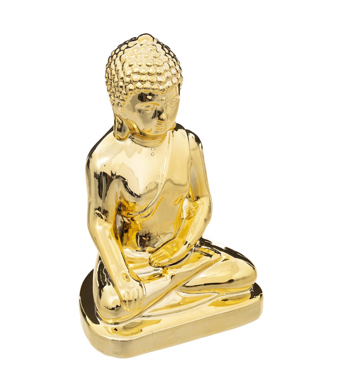 Statue décorative Bouddha en céramique Dorée H 25 cm - Image 1