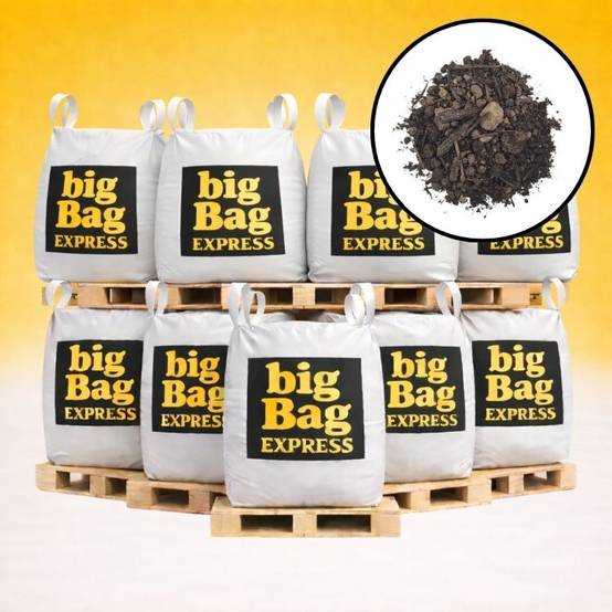 PACK 9 X BIG BAG de 1m3 (+/- 10,8T) Terre Criblée Amendée Compostée à 25% - Livraison PREMIUM - Image 1