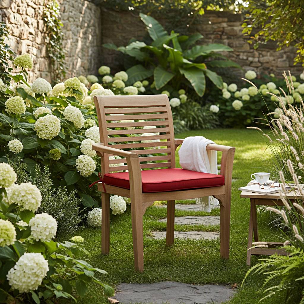 Fauteuil de jardin en teck massif Samoa - TECK'Attitude - Image 3