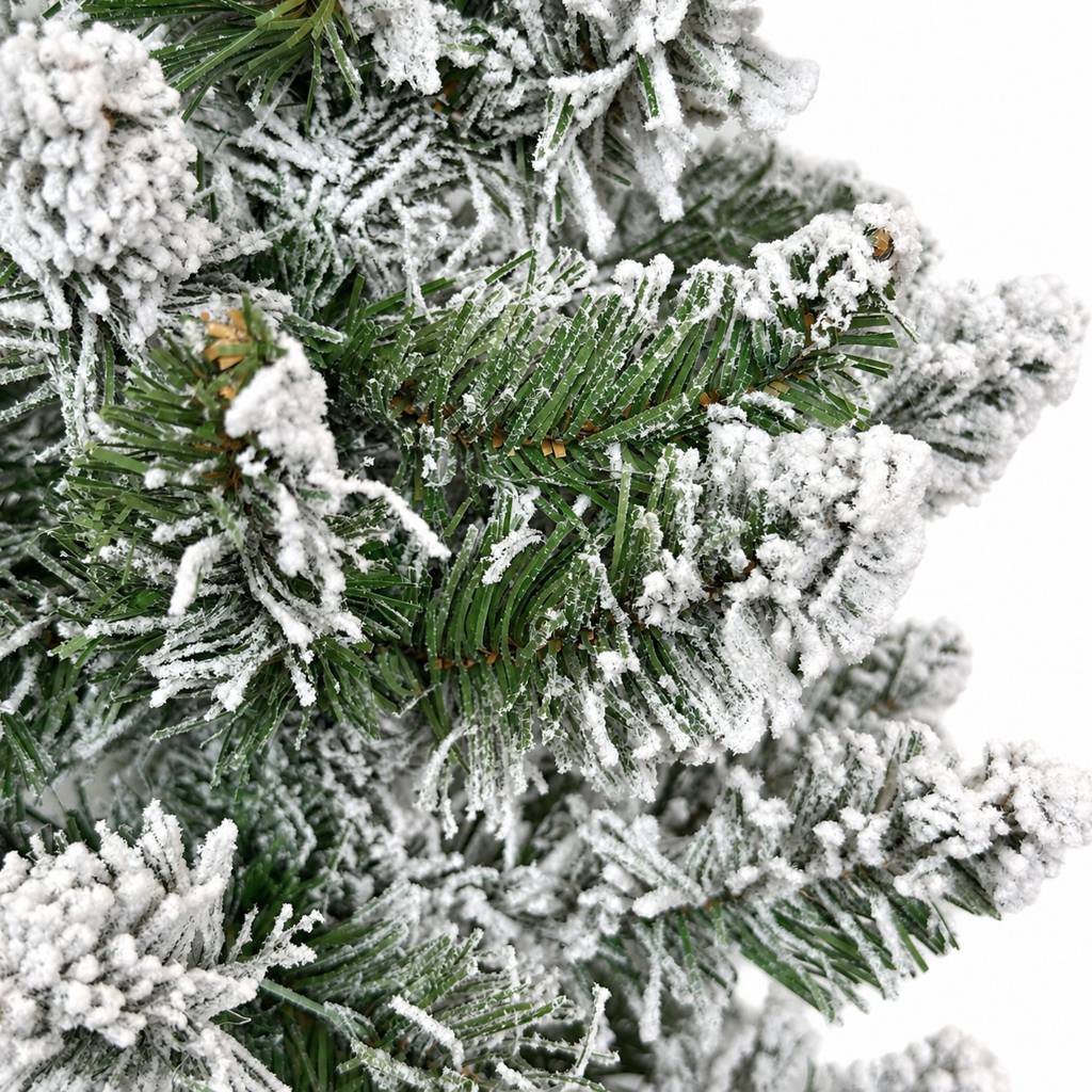 Petit sapin de Noël artificiel de table enneigé 81 cm avec pot en jute - Frosted - Little Grove - Image 3