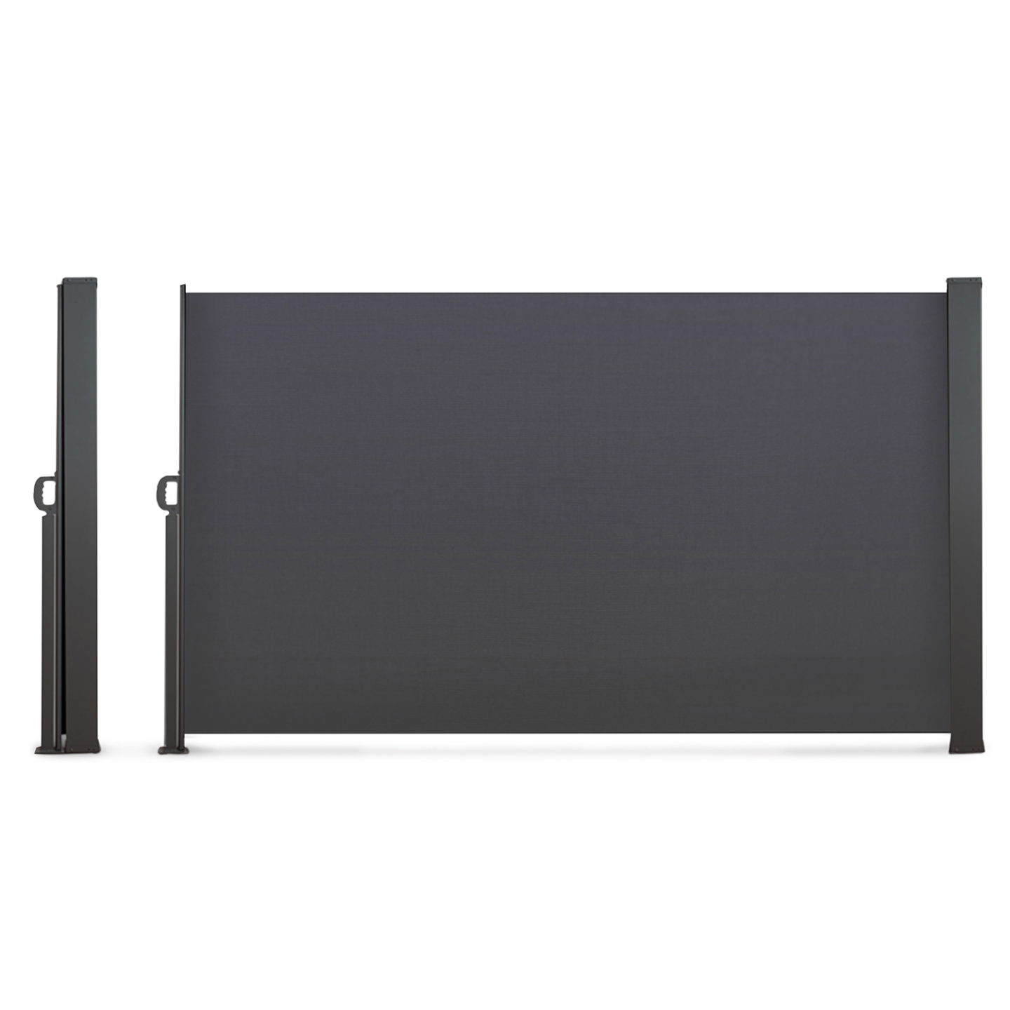Paravent extérieur rétractable 180 x 500 CM gris anthracite store latéral - Image 2