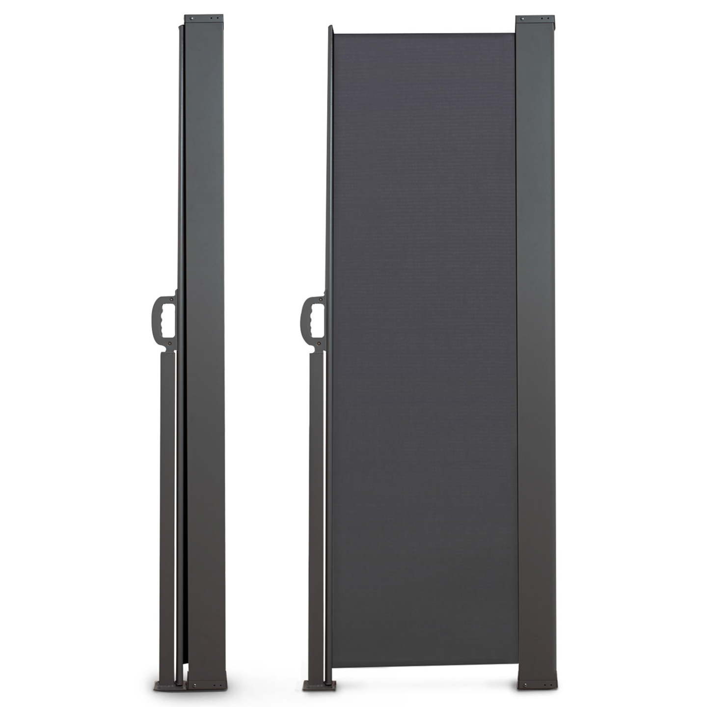 Paravent extérieur rétractable 180 x 500 CM gris anthracite store latéral - Image 6