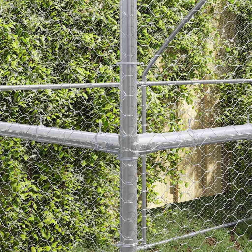 Enclos Poulailler XXL 800x200cm en Acier Galvanisé avec Bâche de Protection, Volière Sécurisée pour Animaux de Basse-Cour – ComfortXL Outdoor Living - Image 3