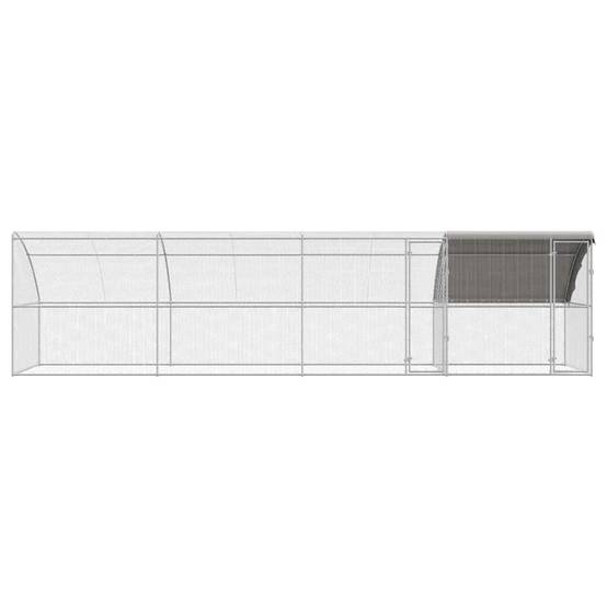 Enclos Poulailler XXL 800x200cm en Acier Galvanisé avec Bâche de Protection, Volière Sécurisée pour Animaux de Basse-Cour – ComfortXL Outdoor Living - Image 4