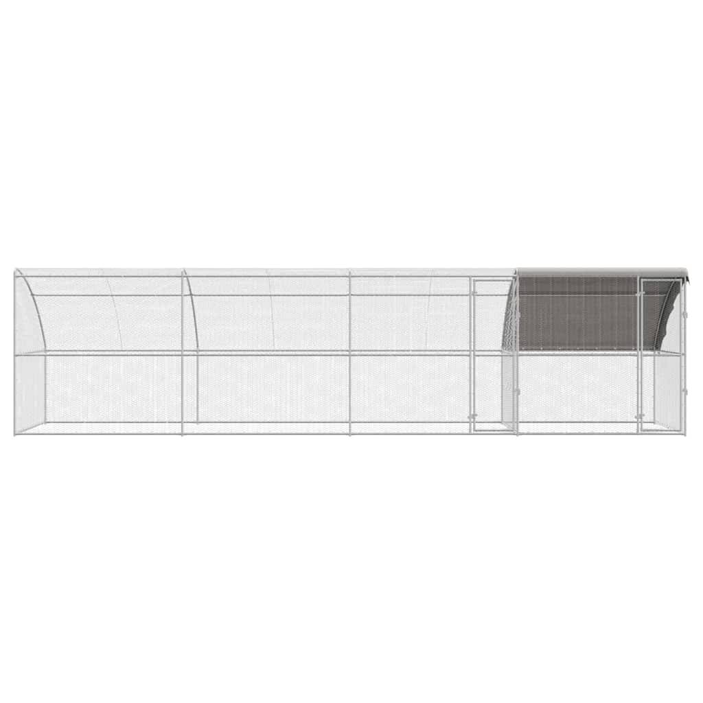 Enclos Poulailler XXL 800x200cm en Acier Galvanisé avec Bâche de Protection, Volière Sécurisée pour Animaux de Basse-Cour – ComfortXL Outdoor Living - Image 4
