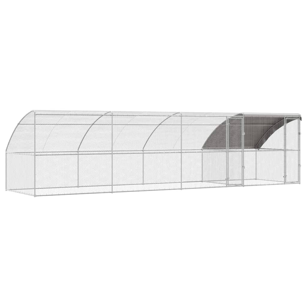 Enclos Poulailler XXL 800x200cm en Acier Galvanisé avec Bâche de Protection, Volière Sécurisée pour Animaux de Basse-Cour – ComfortXL Outdoor Living - Image 2