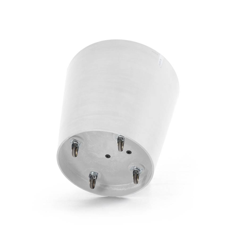 Ecopots - Pot Amsterdam à roulette 60 Pure White ECOPOTS - Image 2