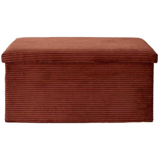 The Home Deco Factory - Coffre banc pliable en velours côtelé Scott - Image 3