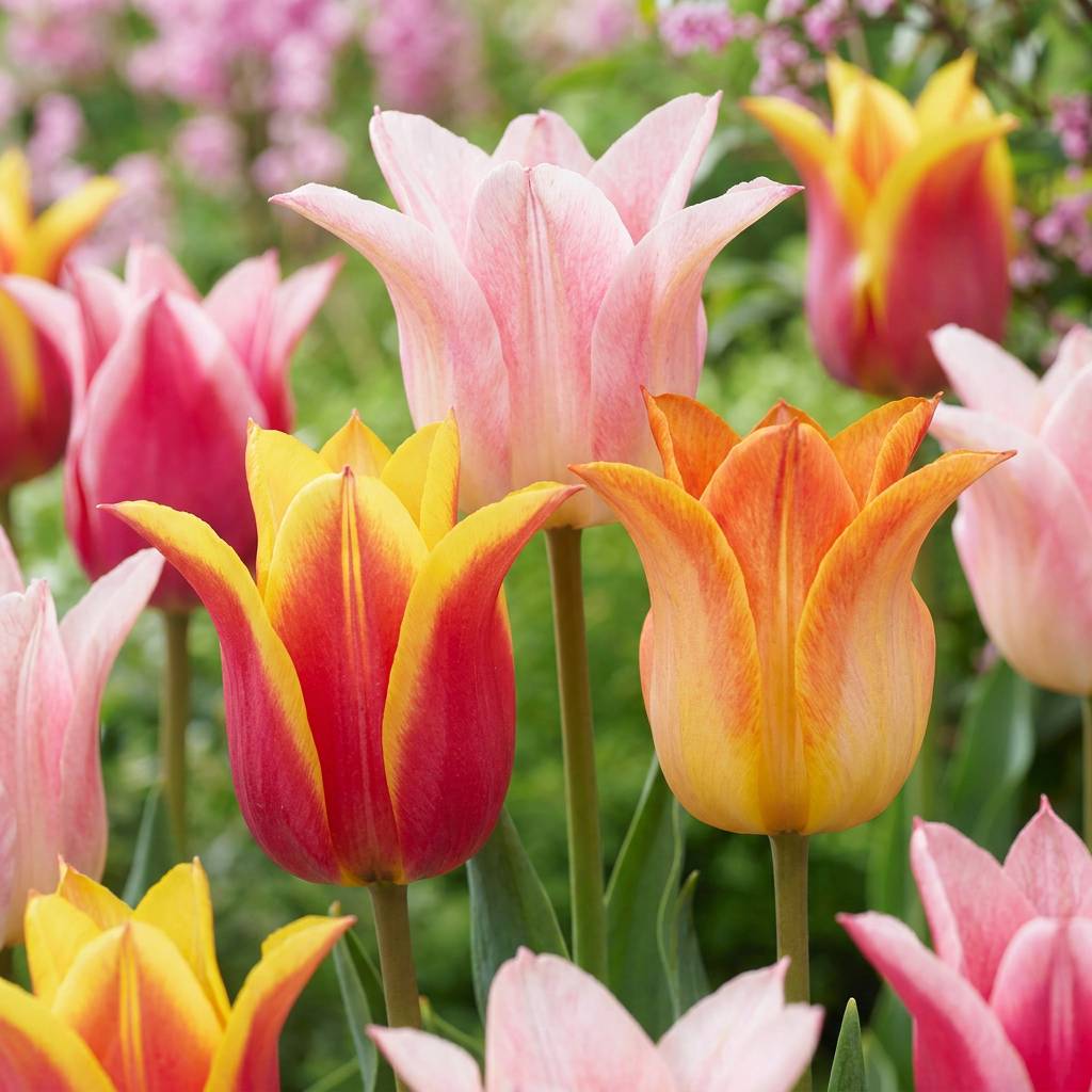 La Green Touch - Tulipe fleur de lis Ballade en mélange - 24 bulbes - calibre 11/12