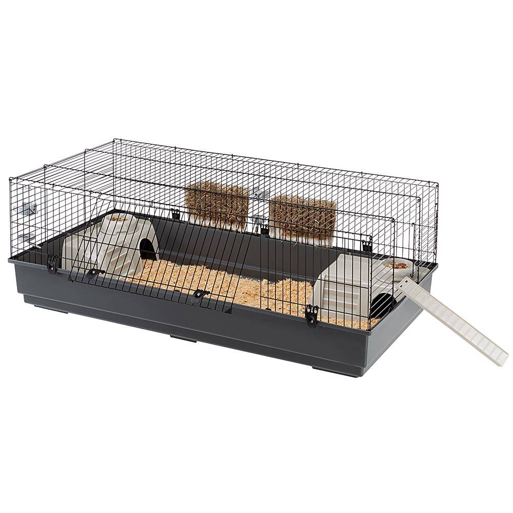Ferplast - FERPLAST Cage pour Rongeurs RABBIT 140 pour Lapins, Cochons d'Inde, Cochons d'Inde, en Métal, Accessoires inclus : Mangeoires, Abreuvoirs, Abreuvoirs, - Image 2