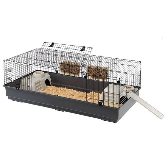 Ferplast - FERPLAST Cage pour Rongeurs RABBIT 140 pour Lapins, Cochons d'Inde, Cochons d'Inde, en Métal, Accessoires inclus : Mangeoires, Abreuvoirs, Abreuvoirs, - Image 3
