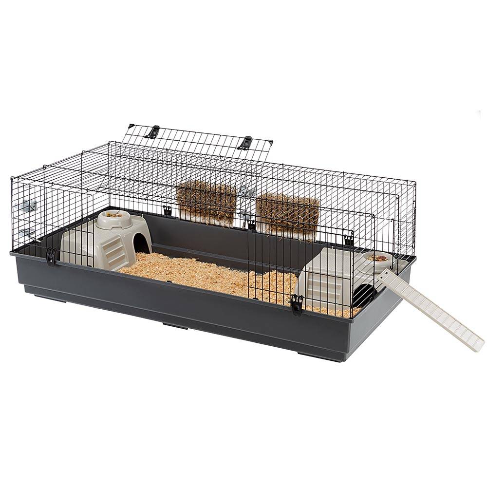 Ferplast - FERPLAST Cage pour Rongeurs RABBIT 140 pour Lapins, Cochons d'Inde, Cochons d'Inde, en Métal, Accessoires inclus : Mangeoires, Abreuvoirs, Abreuvoirs, - Image 3