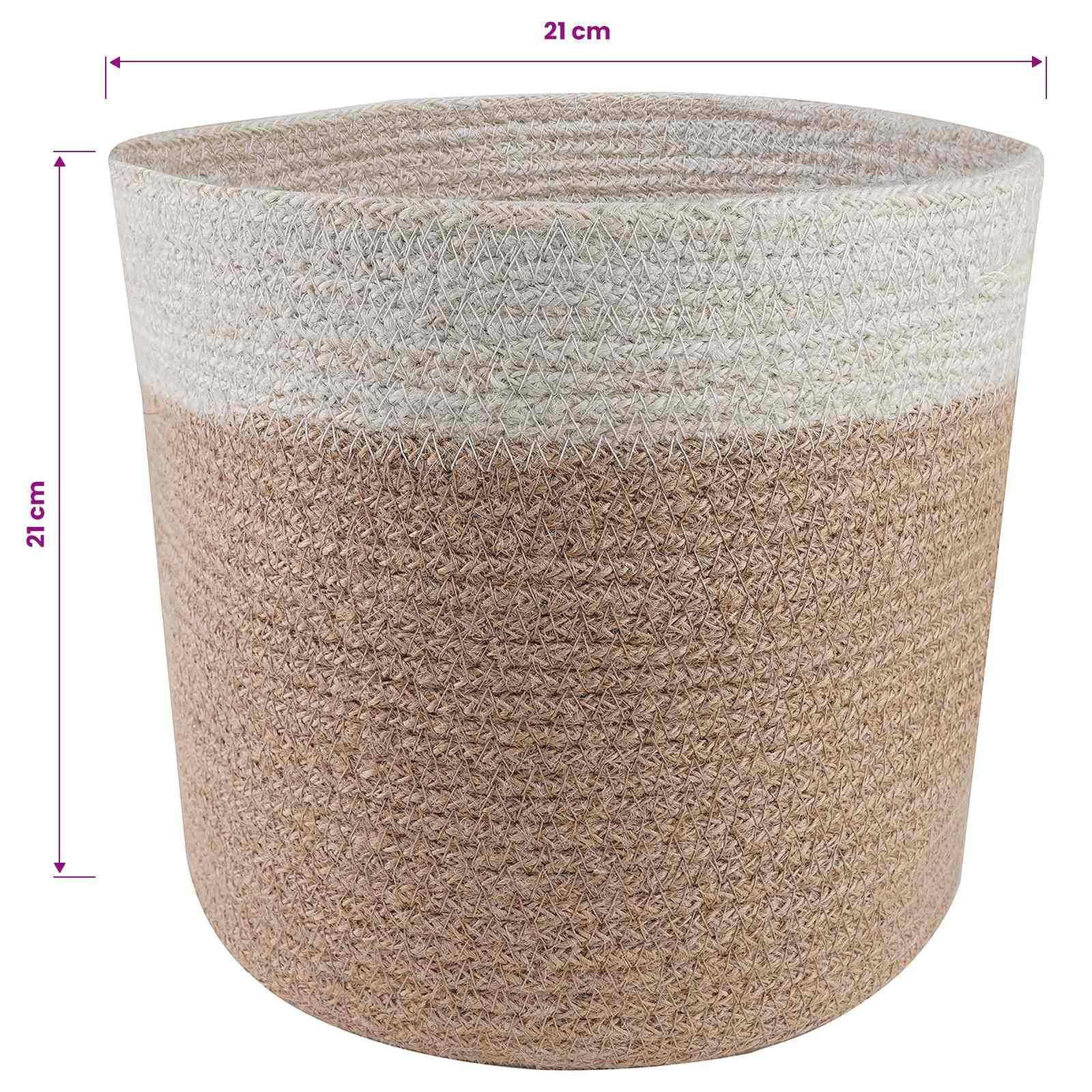 Vidaxl - Ensemble de Pots à Plantes 2 pc Naturel et Blanc Ø 21 x 21 cm vidaXL 42012246 - Image 3
