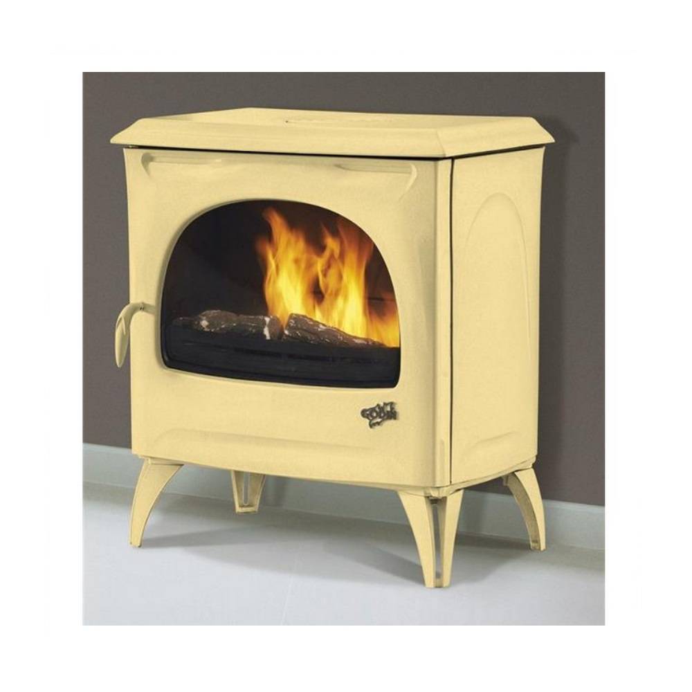 Poêle à bois fonte 10,5kw beige 388113SAHARA Godin - Image 1