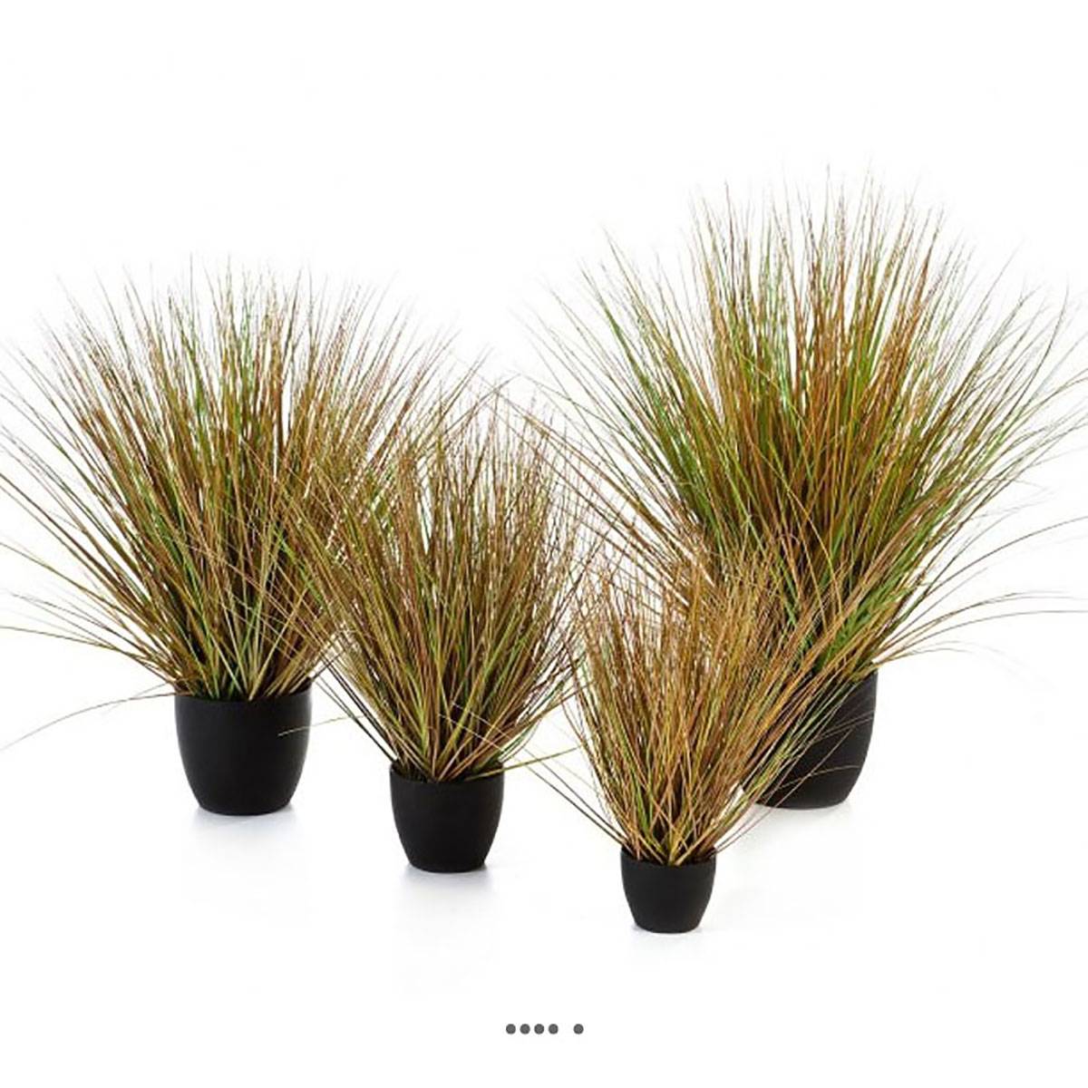 Artificielles - Herbe touffe artificielle fontaine en pot vert-rouge D50 cm (à l'unité) - Image 1