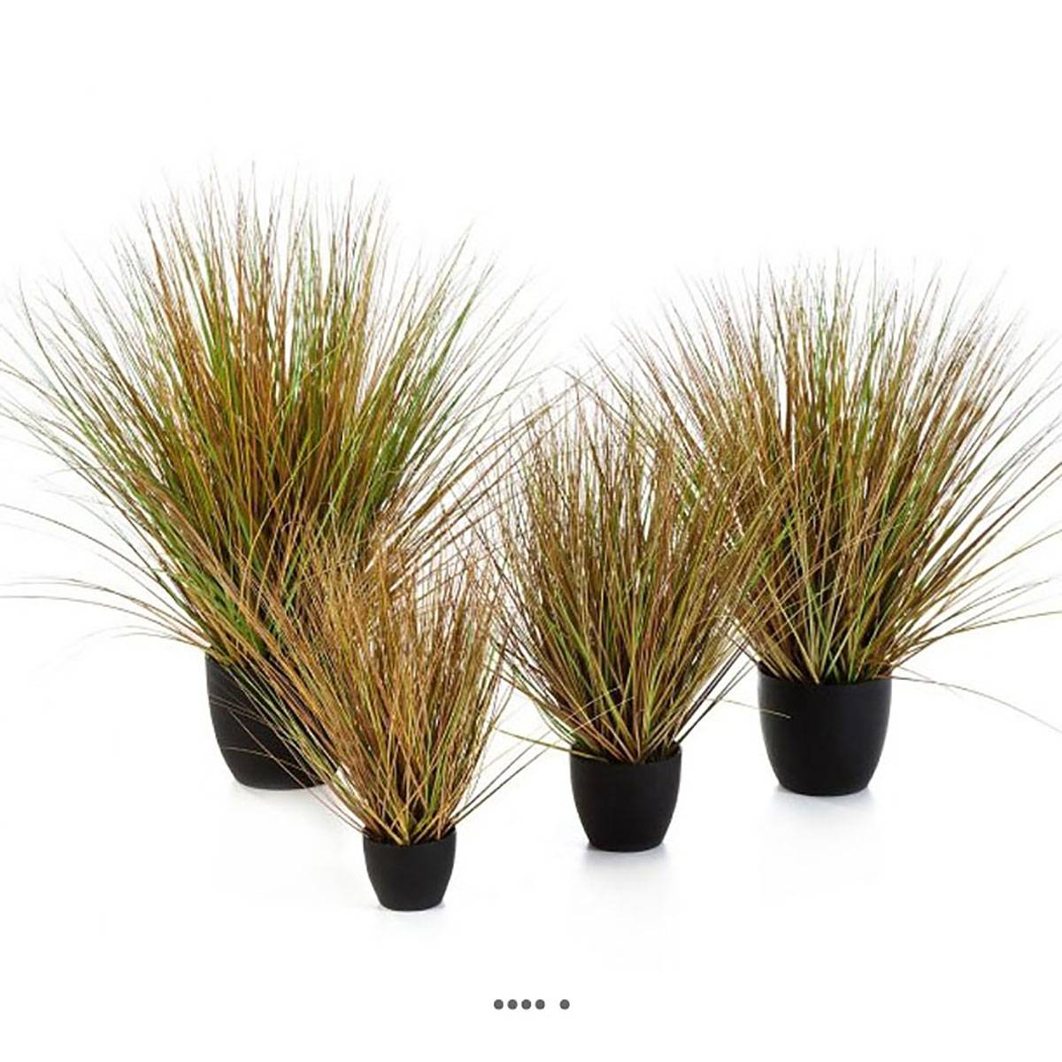 Artificielles - Herbe touffe artificielle fontaine en pot vert-rouge D50 cm (à l'unité) - Image 2