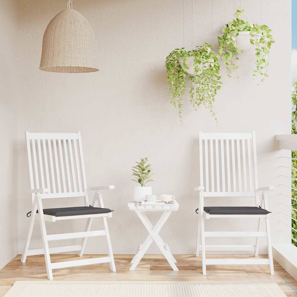 Coussins de chaise de jardin polyester anthracite 40 x 40 x 4 cm, poids:0.37kg - PANGIVO - Image 1