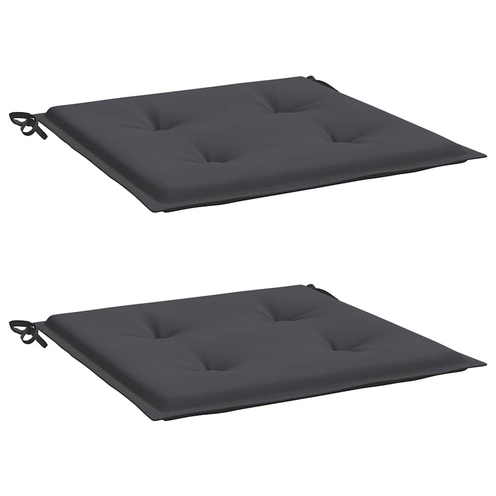Coussins de chaise de jardin polyester anthracite 40 x 40 x 4 cm, poids:0.37kg - PANGIVO - Image 3