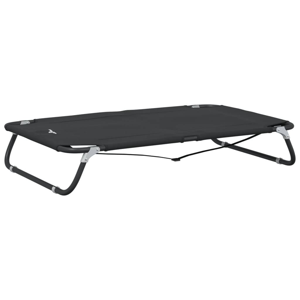 Lit pour chien tissu Oxford et acier anthracite 105 x 65 x 18 cm - PANGIVO - Image 7