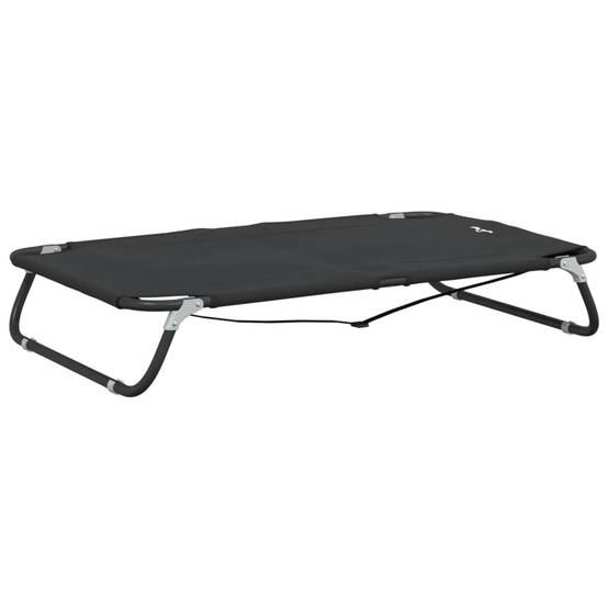 Lit pour chien tissu Oxford et acier anthracite 105 x 65 x 18 cm - PANGIVO - Image 2
