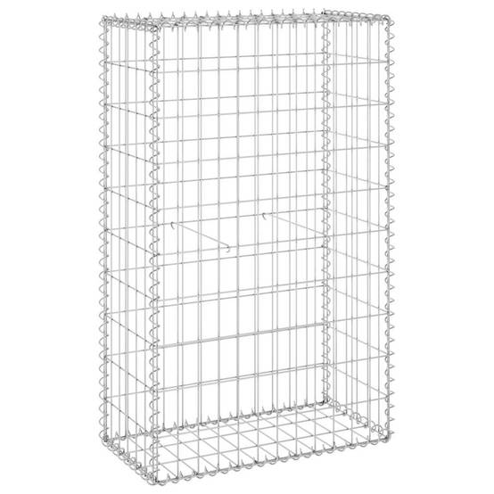 PANGIVO - Mur en gabion avec couvercles Acier galvanisé argenté 60 x 30 x 100 cm - PANGIVO - Image 2